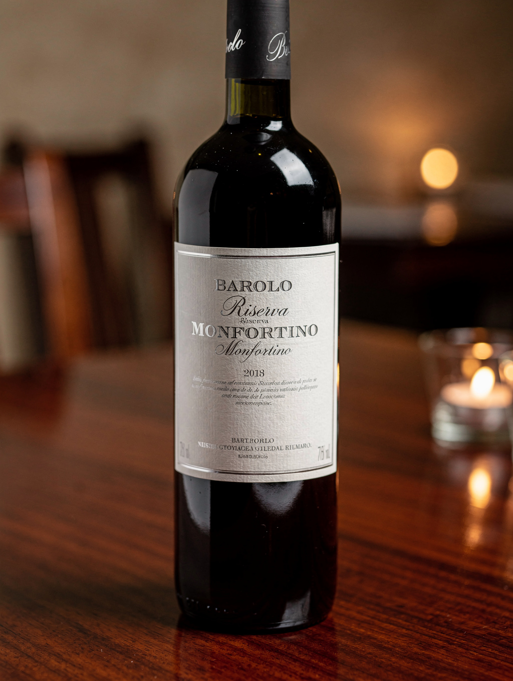 Earthy Barolo red wine in an artisanal Italian cantina setting