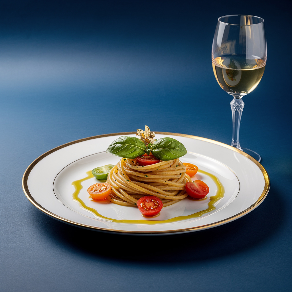 Freshly plated seasonal pasta dish with herbs
